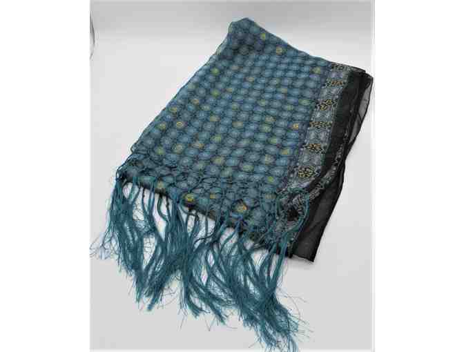 Blue Pattern Scarf