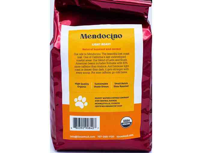 Muddy Waters Coffee, Mendocino Blend, Light Roast Whole Bean, one 32-oz. Bag