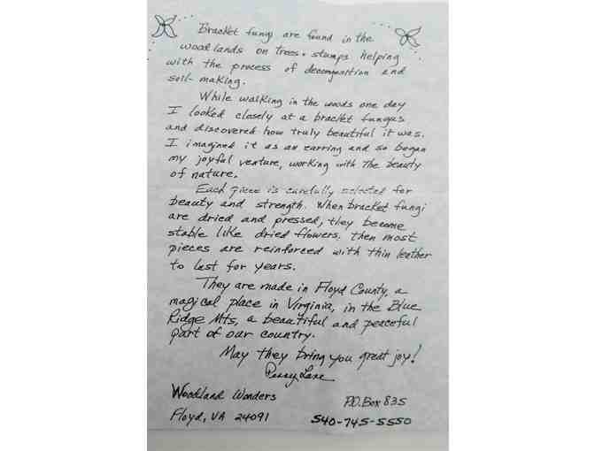 Blue Ridge Mountains Woodland Wonders Bracket Fungi Brooch