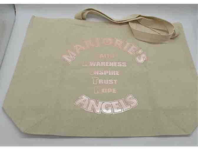 Marjorie's F.A.I.T.H. Angels Large Canvas Bag and XL Grey Shirt