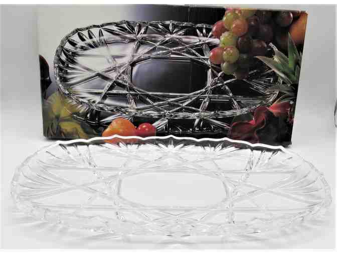 Mikasa Crystal Glass Canape Tray