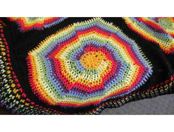 Bright and Cheerful Hand Crocheted Blanket