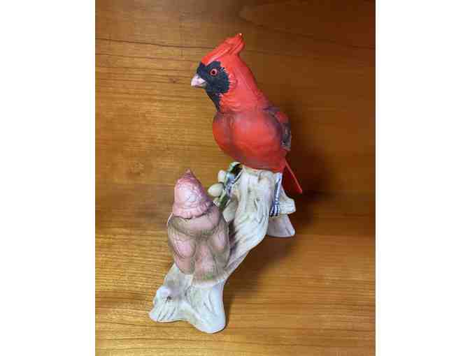 Cardinals on Branch Lefton China Figurine