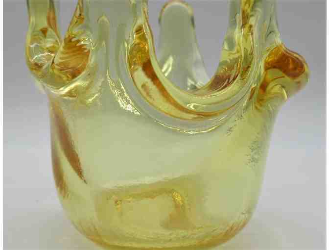 Fire and Light Citrus Yellow Splash Votive Holder