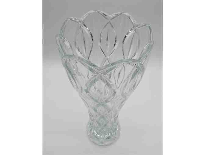 Lenox Clear Cut Crystal Tall Trumpet Vase Czech