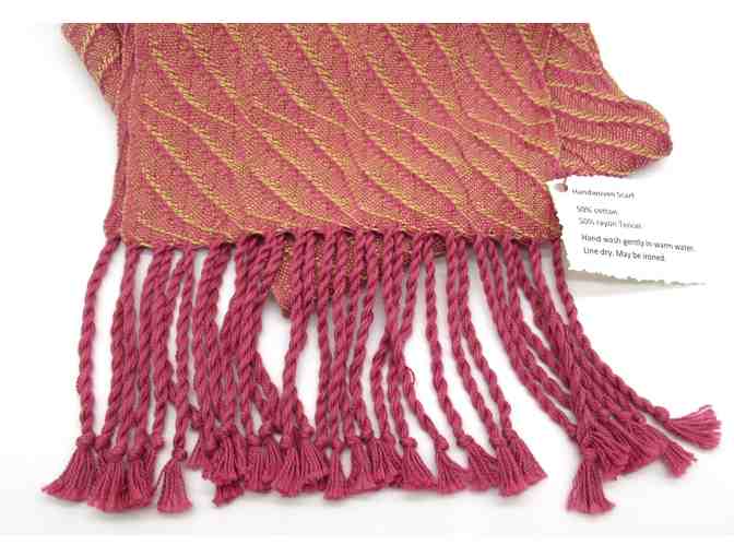 Handwoven Shades of Pink and Yellow Scarf