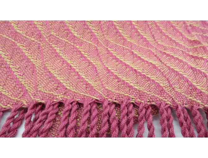 Handwoven Shades of Pink and Yellow Scarf