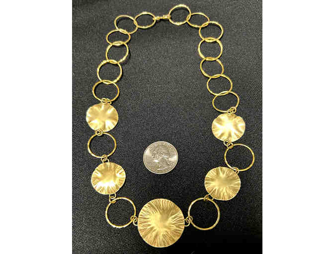 Baroni Designs Vermeil Disk Necklace Gold over Sterling Silver