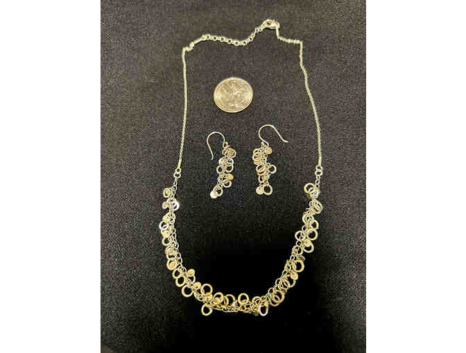 Baroni Designs Sterling Silver Necklace Matching Earrings Set