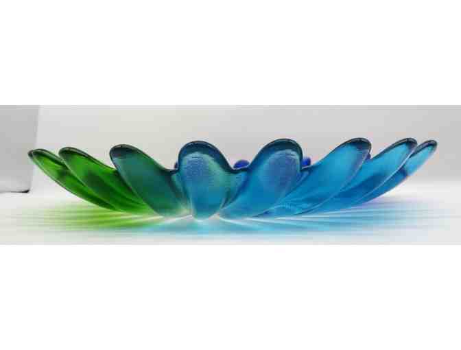 Stunning Art Glass Multicolor Plate