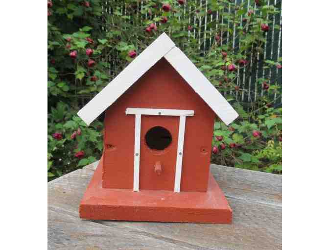 Reddish-Brown Bird House with White Roof and Trim - Photo 2