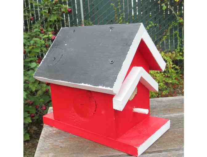 Red Bird House with Black Roof and White Trim - Photo 2