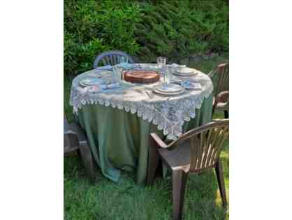 Wedding or Garden Party Event Tablecloth Sets for 7 Tables