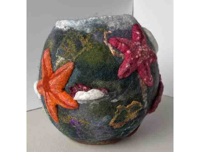 Magical Tide Pool Felted Bowl by Marion Lauter