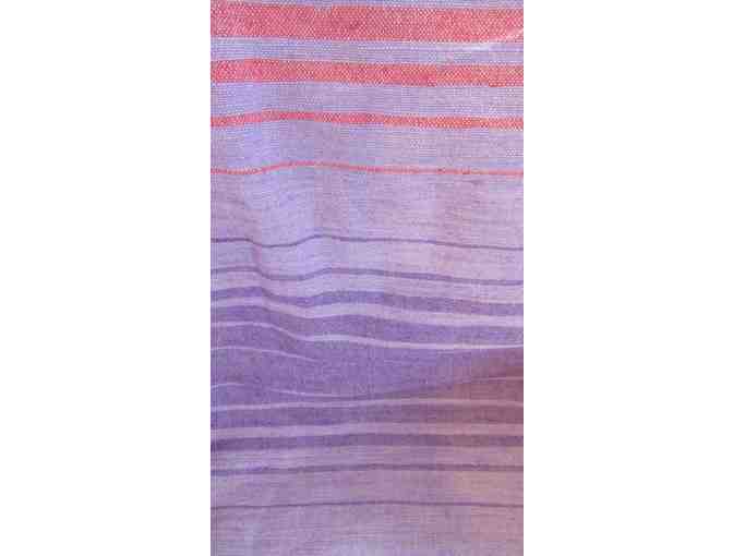 Indian Cotton Throw with Knotted Fringe