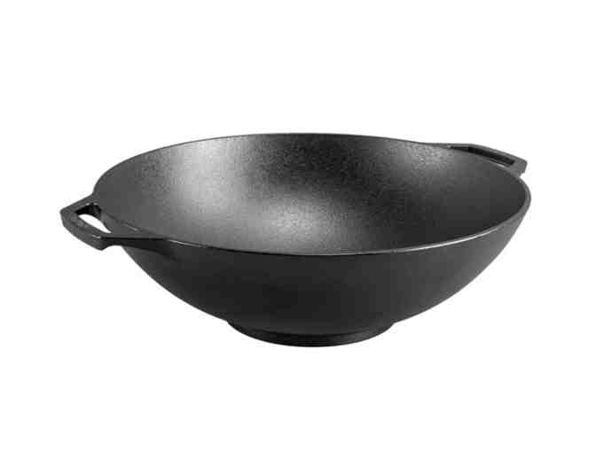 Lodge Cast Iron Wok with Custom Lid