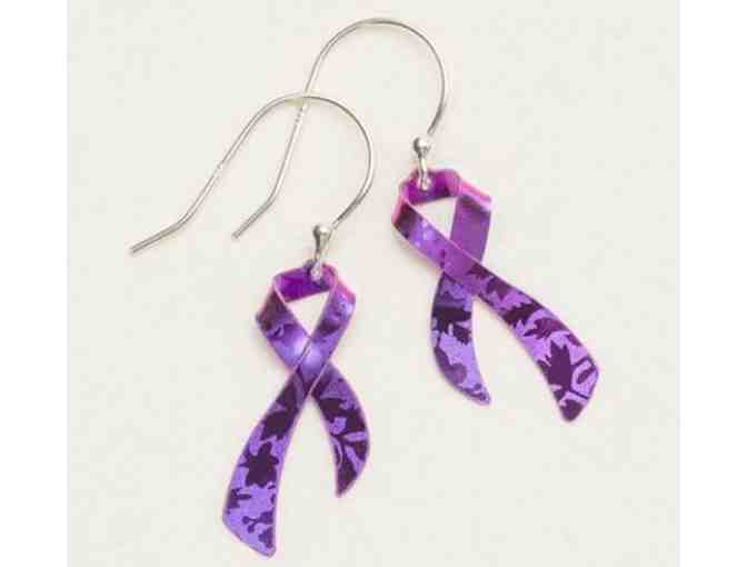 Holly Yashi Cancer Awareness Special Edition Earrings (Purple) - Photo 1