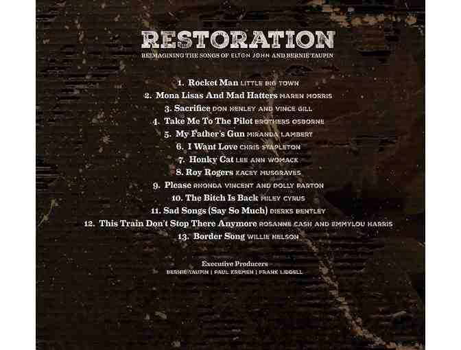 Restoration :  Re imagining the songs of Elton John and Bernie Taupin