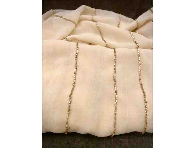 Beaded Champagne Evening Wrap