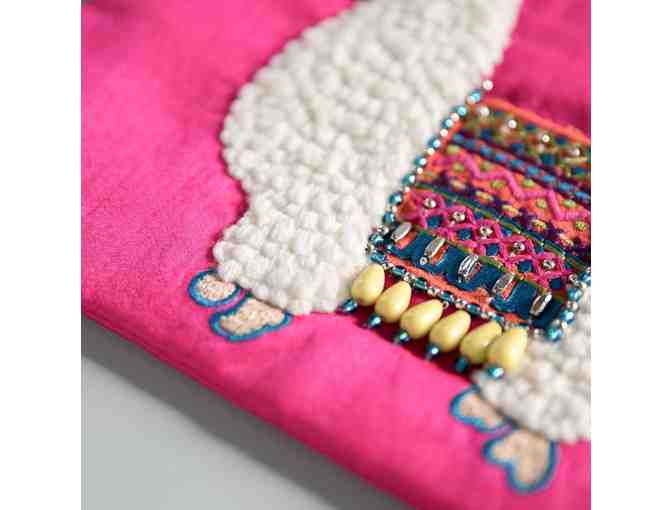 Beaded Llama Pouch