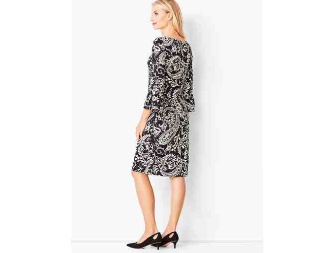 Paisley Crepe Shift Dress (Size 4)