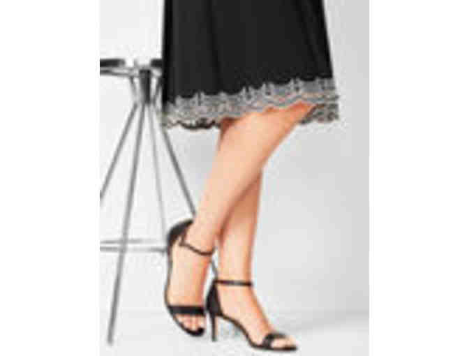 Embroidered Ponte Fit & Flare Dress (Size 2)