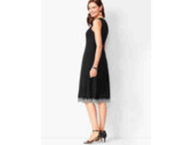 Embroidered Ponte Fit & Flare Dress (Size 2)