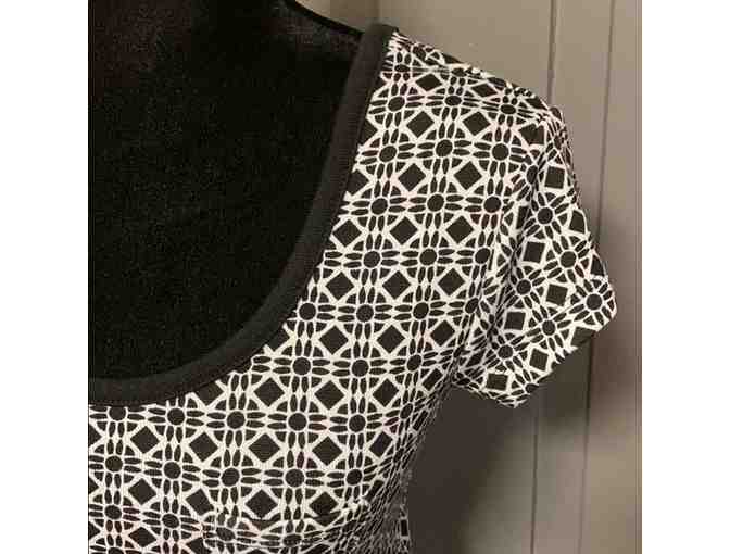 Printed Drawstring Waist Maxi Dress (Size S)