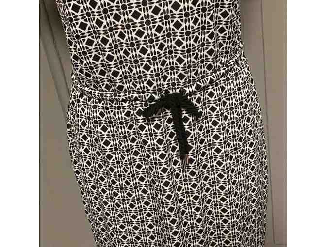 Printed Drawstring Waist Maxi Dress (Size S)