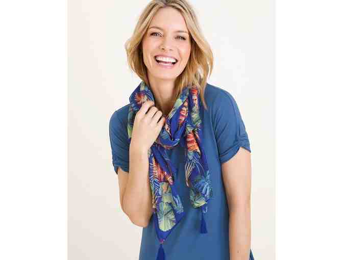 Palm Print Pareo Oblong Scarf