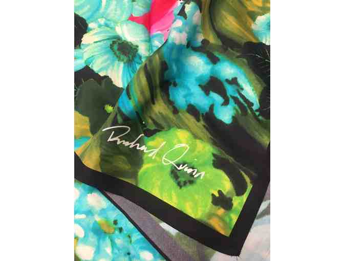 Green Floral Silk Scarf - Richard Quinn