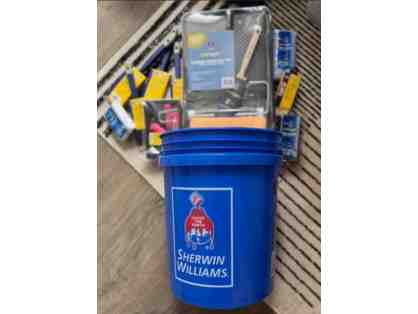 Sherwin Williams Bucket of Painting Supplies