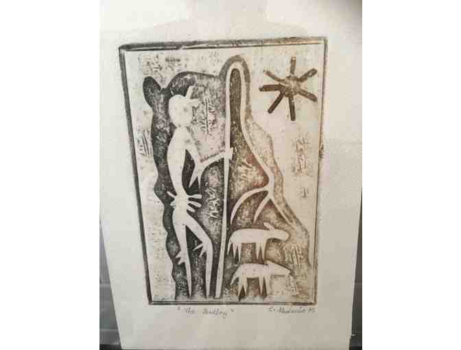 Artist Print 'The Herdboy' by E. Mukevino