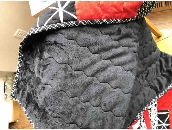 Homemade Quilt - Black, White and Red