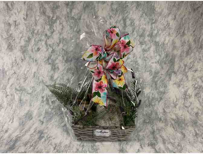 Birdhouse and Candle Basket from Austin's Flowers