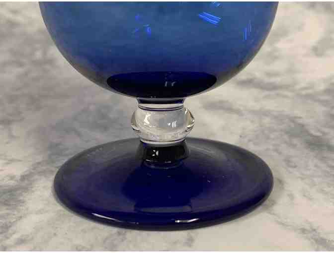 Handblown Blue Glass Vase