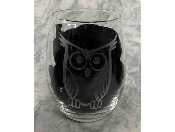Owls Stemless Wine Glasses