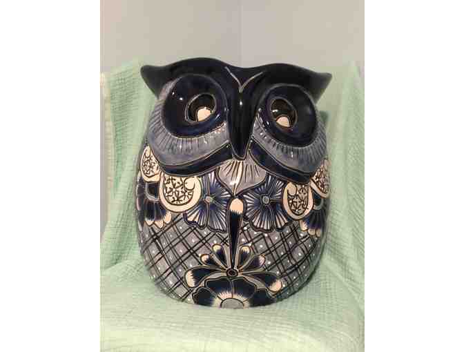 Blue Talavera Owl Planter - Photo 2