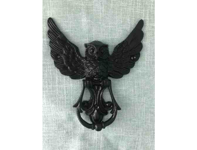 Solid Iron Owl Door Knocker - Photo 1