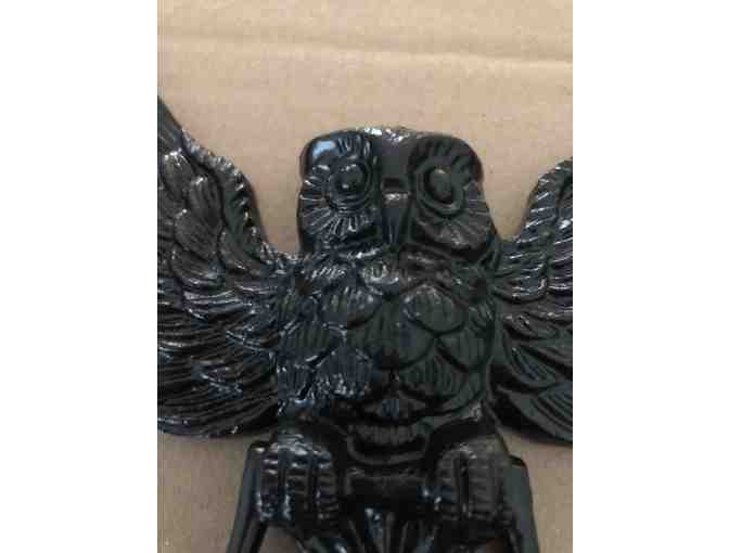 Solid Iron Owl Door Knocker - Photo 3