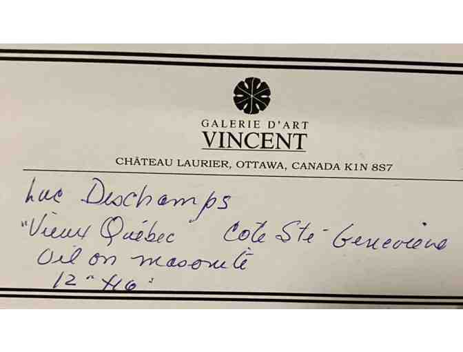 Cote St-Genevieve Painting of Old Quebec by Luc Deschamps