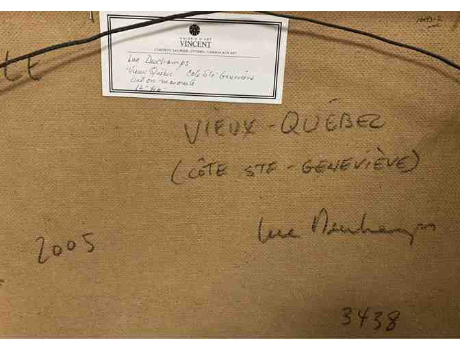 Cote St-Genevieve Painting of Old Quebec by Luc Deschamps