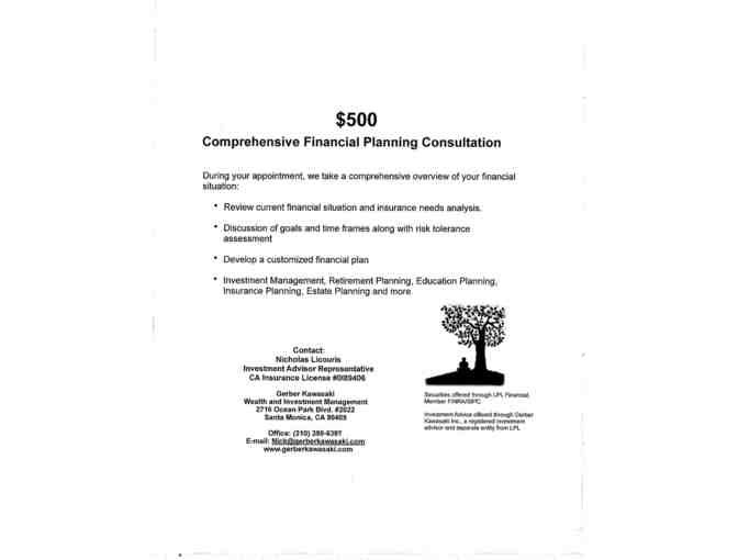 Financial Planning Session - 2 Hours - Gerber-Kawasaki Wealth & Investment Management