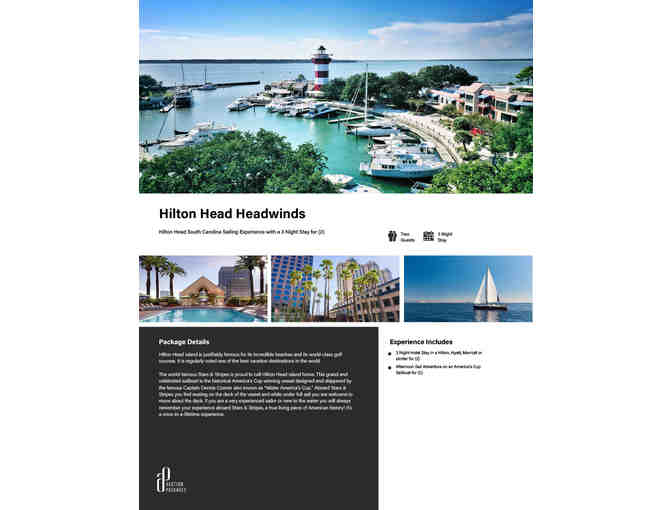 Hilton Head South Carolina Sailing Experience with a 3-Night Stay for (2)