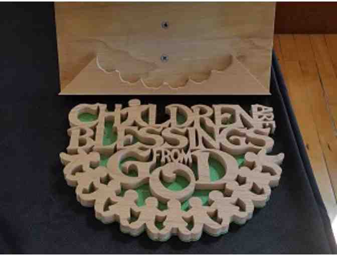 Children Are Blessings from God wooden plaque