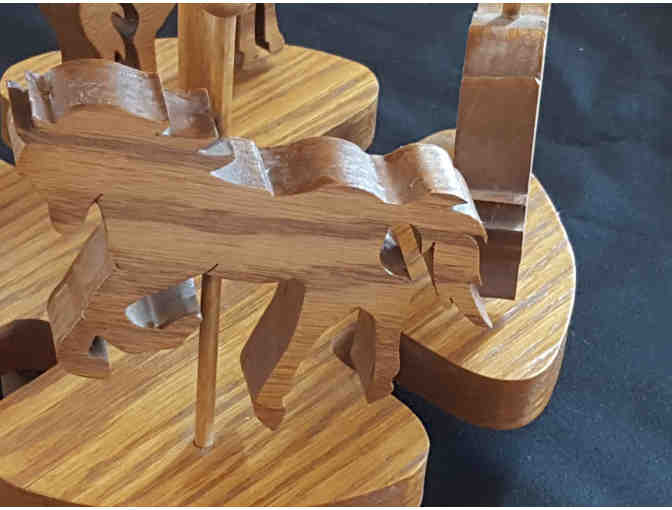 Handcrafted Wooden Horse Carousel Merry Go Round