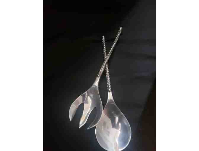 HAND BLOWN CONFETTI AND WEB GLASS BOWL FROM MEXICO