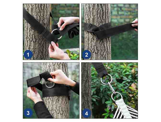 Hammock for Two AND Adjustable Straps for Trees! 'WoneNice' Soft Cotton/Canvas