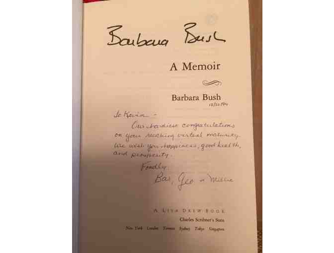 'Barbara Bush: A Memoir' - Autographed by Barbara Bush,  Hardback 1994!