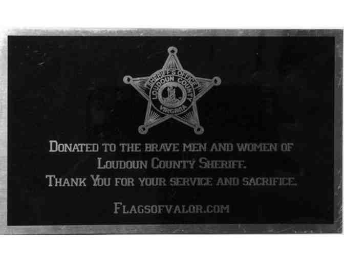 'Old Glory Desk Flag' from 'Flags of Valor' with Engraved plaque to your loved one!